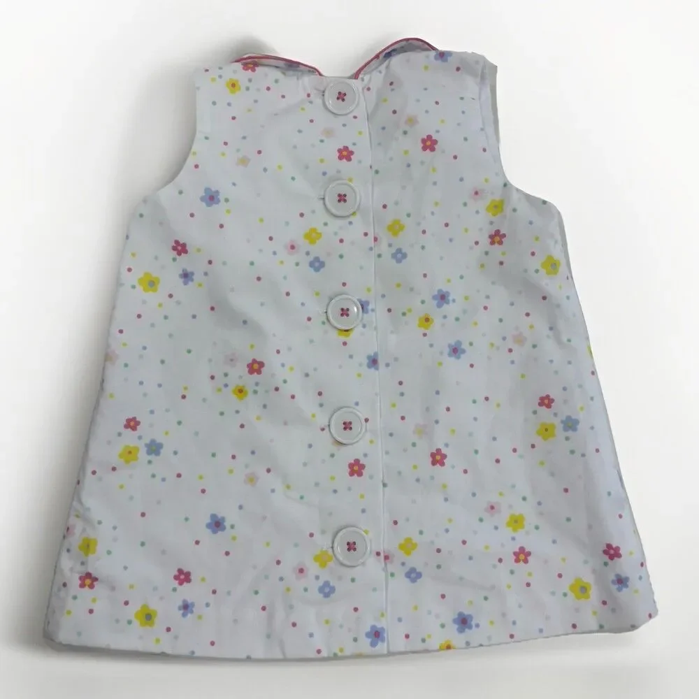 The Beaufort Bonnet Company Girls Dress 12-18 Months Floral White TBBC Collar - Picture 2 of 6